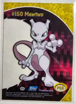 Mewtwo #150 Clear - Topps Pokemon TV Animation 2000 - Vintage Rare - Image 2