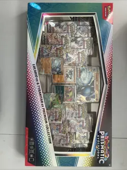 Pokemon TCG Prismatic Evolutions Lucario Ex + Tyranitar Ex Premium Collection - Image 1
