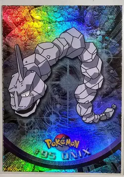 Pokemon Card - Onix #95 - Pokemon Topps Series 2 - Holo Foil - Blue Logo - Image 1