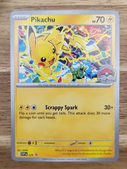 Pokemon TCG - S&V - Black Star Promo - Pikachu #225 - World Championships Promo - Image 1