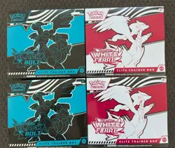 Pokemon TCG Black Bolt and White Flare Elite Trainer Box - 2x Each brand new - Image 1