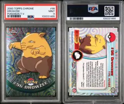 PSA 9 Drowzee • Topps Chrome Pokemon TV 2000 - Image 1