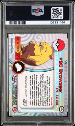 PSA 9 Drowzee • Topps Chrome Pokemon TV 2000 - Image 2