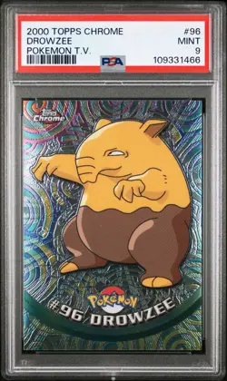 PSA 9 Drowzee • Topps Chrome Pokemon TV 2000 - Image 3