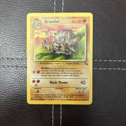 Pokemon TCG - Graveler - 37/62 - Fossil - NM Unlimited Uncommon (1999) - Image 1