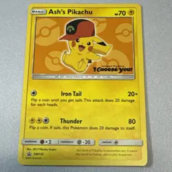 Ash's Pikachu SM110 Pokemon TCG Special Promo Card Mint Condition - Image 2