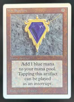 1993 Magic The Gathering Unlimited Mox Sapphire Rare - Image 1