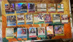 One Piece TCG Card Game Lot Mixed Lot with FOILS and SRs - Image 1
