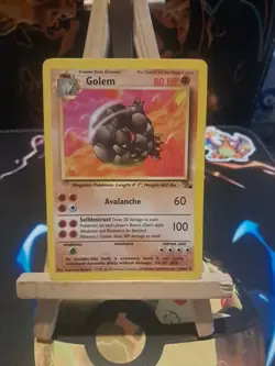 Pokemon Card Golem Fossil Uncommon 36/62 - Image 1