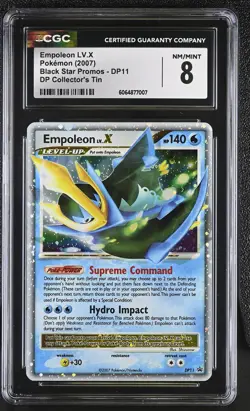 CGC 8 Empoleon LV.X 2007 Black Star Promos DP11 Holo Pokemon Card - Image 1