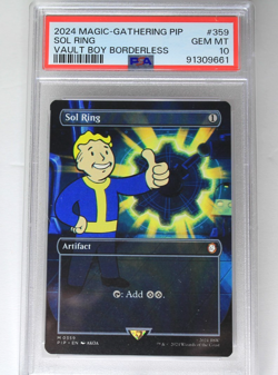MTG Fallout PSA 10 SOL RING #359 Vault Boy Borderless - Image 1