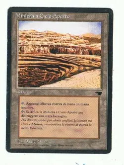 MTG - 1X STRIP MINE - MINIERA A CIELO APERTO - RINASCIMENTO 1995 ITALIAN GD SCAN - Image 1