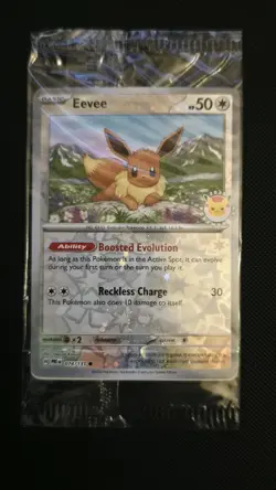 Pokemon TCG Eevee 074/131 Prismatic Evolutions Pokemon Day Stamped Promo NM - Image 1