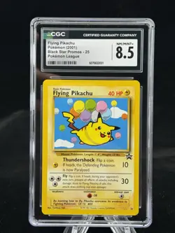 Flying Pikachu #25 Black Star Promo Pokemon League 2001 CGC 8.5 🎈☁ - Image 1