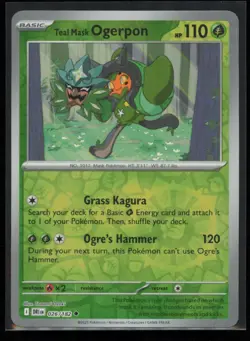 Teal Mask Ogerpon 026/182 Pokemon Destined Rivals Near Mint Reverse Holo - Image 1