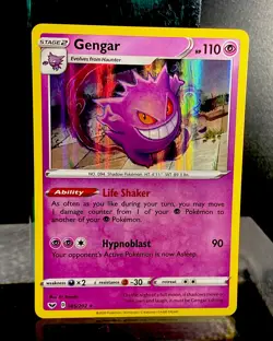 POKEMON GENGAR 085/202 HOLO RARE SWORD & SHIELD -L👀K-CLEAN - Image 2
