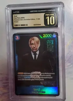 CGC 10 PRISTINE Sanji P-050 Gold Label One Piece Live Action Premium Collection - Image 2