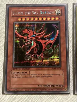 Yugioh Egyptian God Cards Obelisk, Ra GBI SECRETS Plus YMA Slifer. All Damaged - Image 4