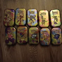Pokemon 151 Mini Tins Full Set EMPTY. Includes Art Card And Coin. NO PACKS - Image 4