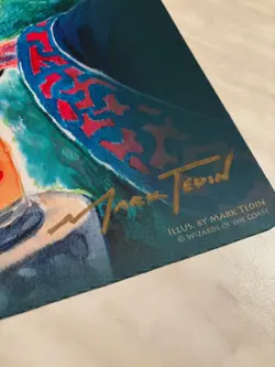 TIMETWISTER PLAYMAT NEW MAGIC THE GATHERING MTG HAND SIGNED MARK TEDIN - Image 2