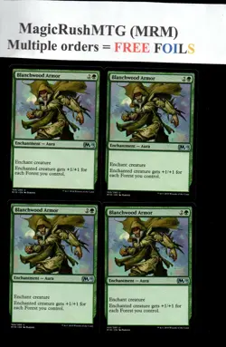 MRM ENGLISH 4x Blanchwood Armor - Armure de boisblanc NM/M MTG magic M10+ - Image 1