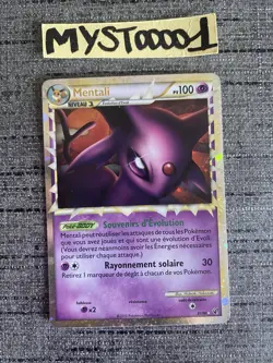 Carte Pokemon Mentali Prime 81/90 HGSS Indomptable Francais OCCASION - Image 1