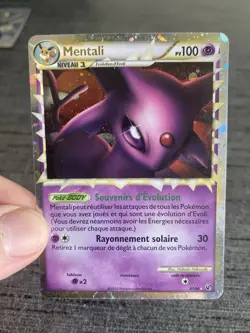 Carte Pokemon Mentali Prime 81/90 HGSS Indomptable Francais OCCASION - Image 5