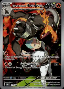 Pokemon TCG Dri Team Rockets Houndoom Illustration Rare Card 191/182 NM - Image 1