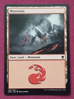 Magic The Gathering DRAGONS OF TARKIR MOUNTAIN 261 land card MTG - Image 1