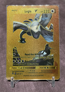 Pokemon Card Gold Foil Fan Art Lugia V Custom Card - Image 1