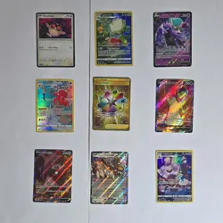 Lot of 9 Pokemon TCG Holo & Foil Cards Shadow Rider Calyrex V Roserade Octillery - Image 1