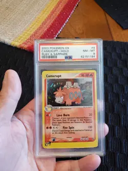 PSA 8 MINT Holo Camerupt Pokemon Card EX Ruby & Sapphire 4/109 SWIRL - Image 1