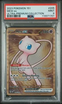 2023 Pokemon Mew EX Hyper Rare Holo Card #205/165 Scarlet & Violet EN-151 PSA 9 - Image 1