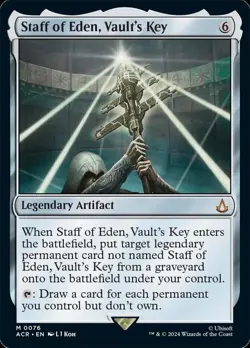 FOIL Staff of Eden, Vault's Key - Assassin's Creed - ACR MTG - Image 1