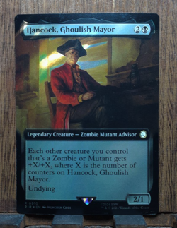 MTG❤ Hancock, Ghoulish Mayor (Extended Art) (Surge Foil) Fallout.😍 - Image 1