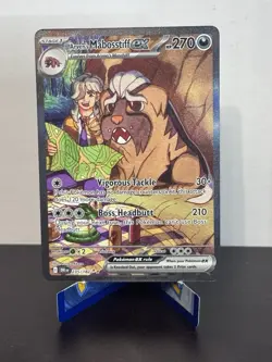 Pokemon TCG Arven's Mabosstiff EX #235/182 Sv10: Destined Rivals Illustration NM - Image 1