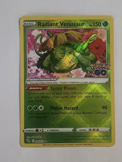 Radiant Venusaur 004/078 Pokemon GO Holo - Image 1