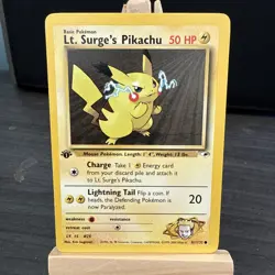 Pokemon Lt. Surge's Pikachu Gym Heroes 1st Edition (81/132) - Image 1