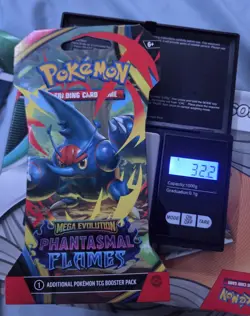 Pokemon Phantasmal Flames 32.2gs!! VERY HEAVY! Factory Sealed Sleeved Booster - Image 1