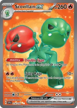 Scovillain ex (#216/191) - Holofoil SV - Surging Sparks NM Pokemon - Image 1