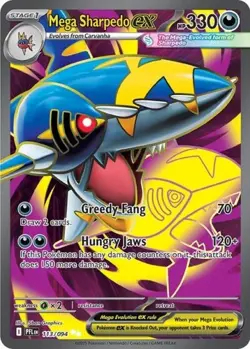 Mega Sharpedo ex (#113/094) - Holofoil ME - Phantasmal Flames NM Pokemon - Image 1