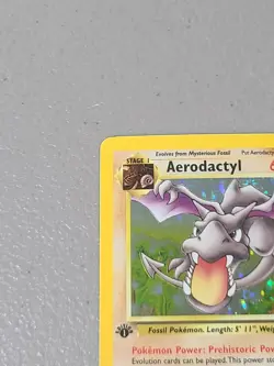 Aerodactyl 1/62 Holo Rare 1st Edition Fossil Pokemon - LP - Image 2