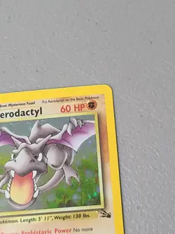 Aerodactyl 1/62 Holo Rare 1st Edition Fossil Pokemon - LP - Image 3