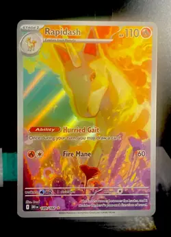 2025 POKEMON DRI EN-DESTINED RIVALS #189 RAPIDASH ILLUSTRATION RARE-L👀K-CLEAN - Image 1