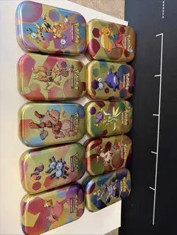 151 Empty Mini Tin Complete Set Of 10 - Display And Tins Only - Image 3