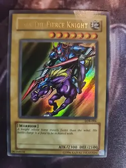 YuGiOh - Gaia The Fierce Knight LOB-006 Ultra Rare Unlimited Ed Played - Image 1
