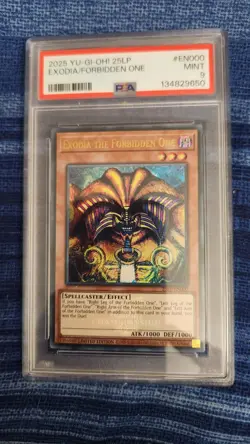 Yugioh Exodia the Forbidden One 25LP-EN000 Emblazoned World Championship PSA 9 - Image 1