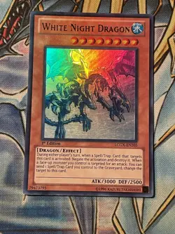 YUGIOH TCG WHITE NIGHT DRAGON LCGX-EN205 ULTRA 1ST ED LP - Image 1