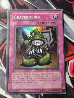 Yu-Gi-Oh! TCG - Graverobber - Pharaoh's Servant PSV-008 Unlimited Super Rare LP - Image 1