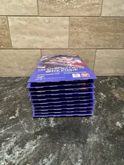 10 x One Piece OP14 - THE AZURE SEA’S SEVEN - Sleeved Blister Booster Packs Lot - Image 3